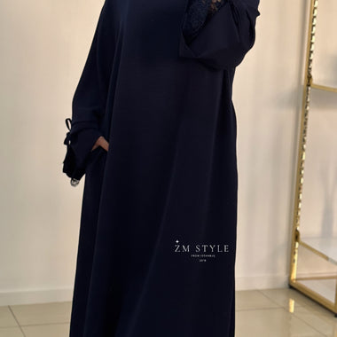 Abaya manches en dentelle
