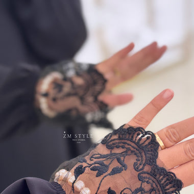 Tenue de Prière Soie de Médine & Dentelle