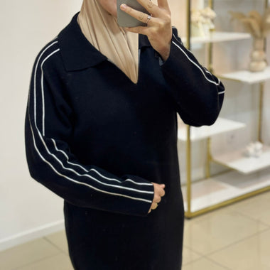 Robe manches rayures