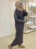 Robe manches rayures