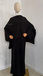 Gilet long à écharpe intégrée