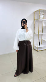 Jupe maxi satinée