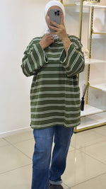 T-shirt manche longue à rayure
