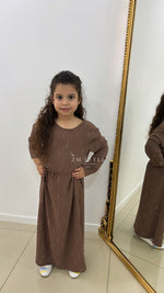 Abaya Fille en Tissu Jazz avec Strass