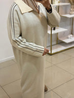 Robe manches rayures