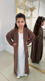 Ensemble Kimono Fille avec Sous-robe Blanche