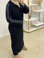 Robe manches rayures