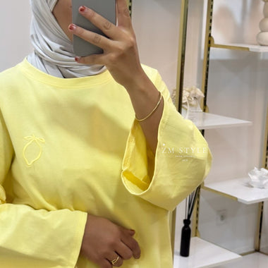 T-shirt manche longue citron