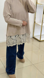 T-shirt manches longues dentelle