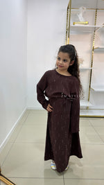 Abaya Fille en Tissu Jazz avec Strass