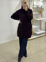 Pull col roulé en maille