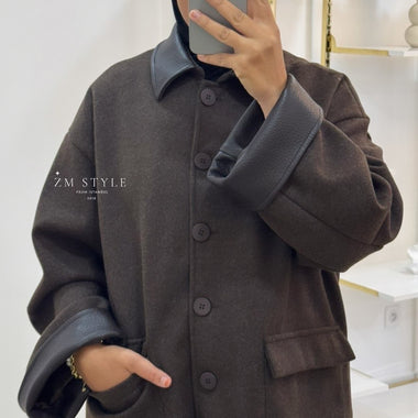Manteau bimatière