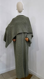 Gilet long à écharpe intégrée