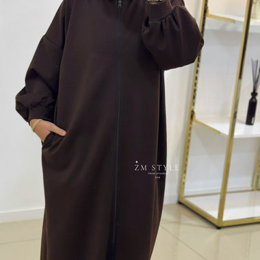 Longue veste avec fermeture