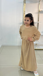 Abaya Fille en Tissu Jazz avec Strass