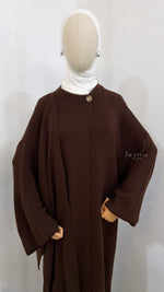 Gilet long à écharpe intégrée