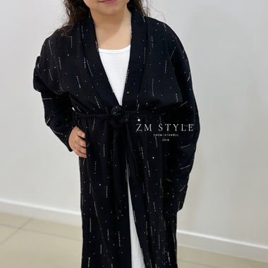 Ensemble Kimono Fille avec Sous-robe Blanche