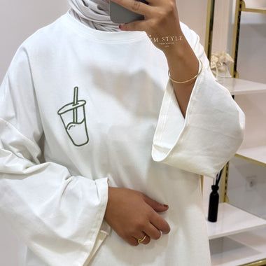 T-shirt manche longue matcha