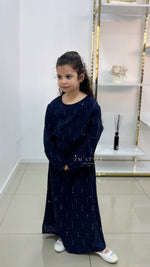 Abaya Fille en Tissu Jazz avec Strass