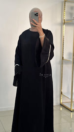 Abaya manches perlées
