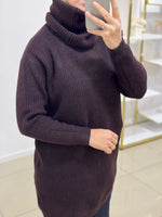 Pull col roulé en maille