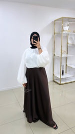 Jupe maxi satinée