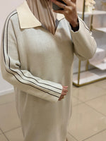 Robe manches rayures