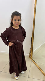 Abaya Fille en Tissu Jazz avec Strass
