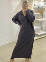 Robe manches rayures