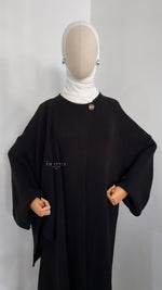 Gilet long à écharpe intégrée