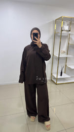 Ensemble pantalon effet lin