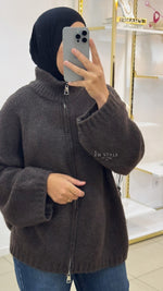 Cardigan à fermeture