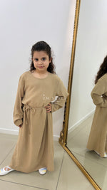 Abaya Fille en Tissu Jazz avec Strass
