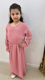 Abaya Fille en Tissu Jazz avec Strass