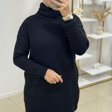 Pull col roulé en maille