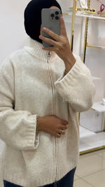 Cardigan à fermeture