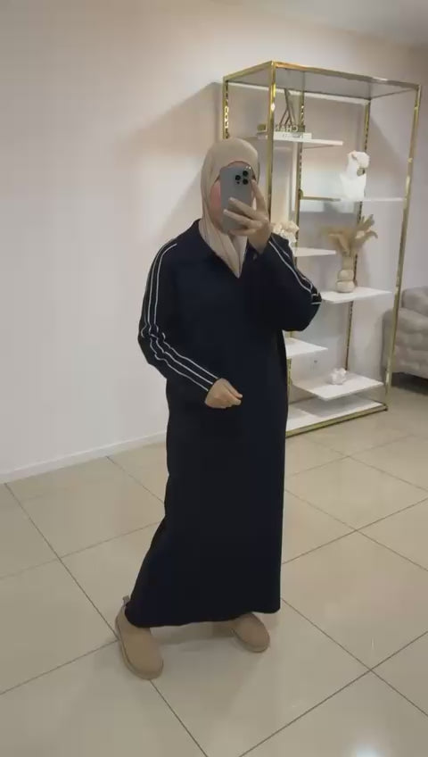 Robe manches rayures