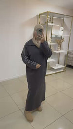 Robe manches rayures